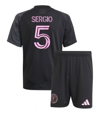 Inter Miami Sergio Busquets #5 Bortatröja Barn 2025-26 Kortärmad (+ Korta byxor)